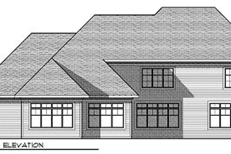 House Design - Exterior - Rear Elevation for European House Plan #70-888 - 4 bed, 3.5 bath
