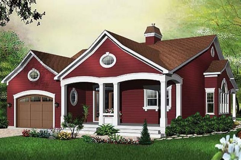 Home Plan - Country Exterior - Front Elevation Plan #23-404