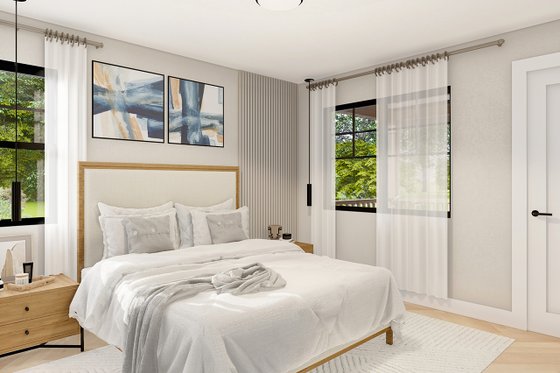 Interior - Master Bedroom for Cottage House Plan #124-1366 - 3 bed, 2.5 bath