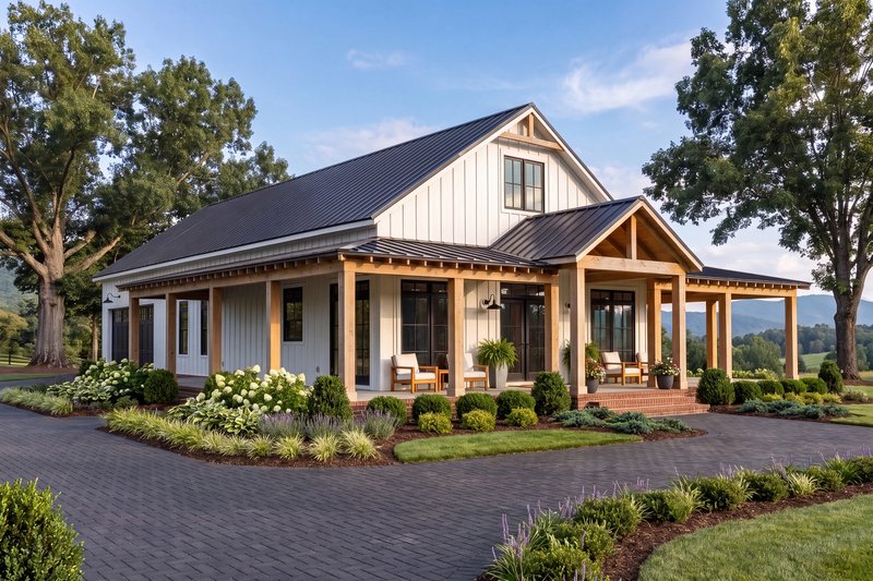 Home Plan - Exterior - Front Elevation 7 for Barndominium House Plan #430-370 - 3 bed, 2 bath