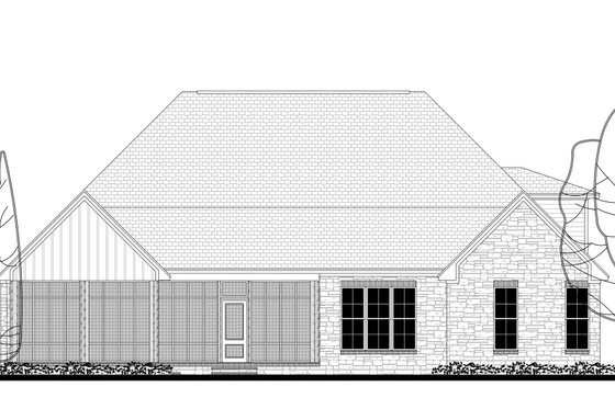 Exterior - Rear Elevation for Craftsman House Plan #430-148 - 3 bed, 2.5 bath