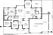 Ranch Style House Plan - 3 Beds 2.5 Baths 2576 Sq/Ft Plan #70-1121 