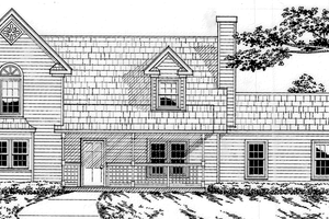 Exterior - Front Elevation 3 for Farmhouse House Plan #30-355 - 3 bed, 2 bath