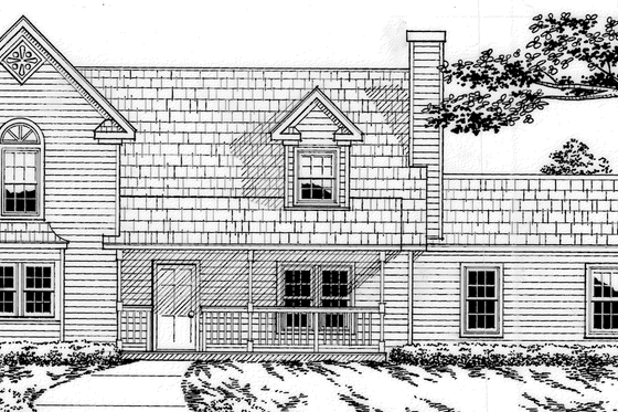 Exterior - Front Elevation 3 for Farmhouse House Plan #30-355 - 3 bed, 2 bath