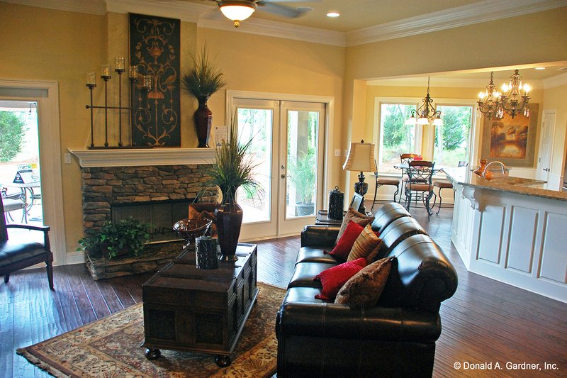House Plan Design - Interior - Family Room for European House Plan #929-904 - 3 bed, 2 bath