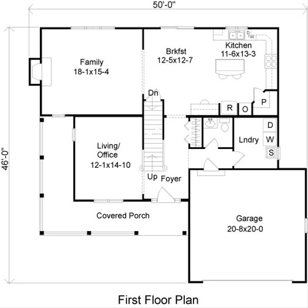 Home Plan - Country Floor Plan - Main Floor Plan #22-520