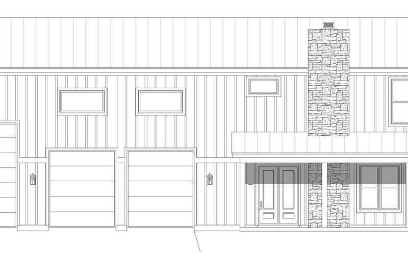 House Plan Design - Exterior - Other Elevation 4 for Barndominium House Plan #932-1405 - 3 bed, 2 bath