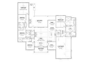 Floor Plan - Main Floor for Country House Plan #1096-43 - 4 bed, 4.5 bath