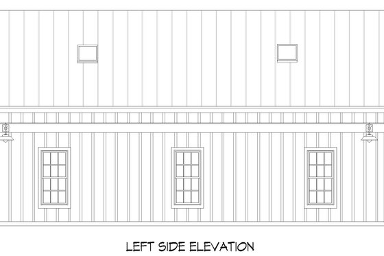 Exterior - Other Elevation for Southern House Plan #932-906, 0.5 bath