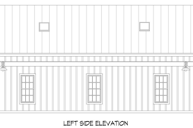 House Blueprint - Exterior - Other Elevation for Southern House Plan #932-906, 0.5 bath