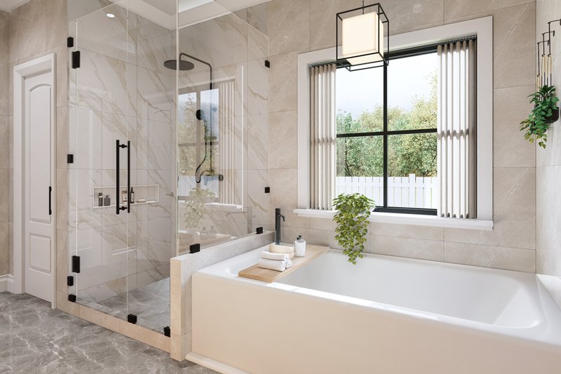 House Blueprint - Interior - Master Bathroom 1 for Traditional House Plan #54-682 - 3 bed, 3 bath