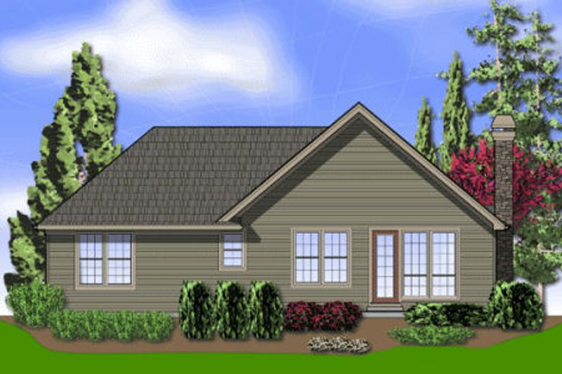 Home Plan - Exterior - Rear Elevation for Farmhouse House Plan #48-277 - 3 bed, 2 bath