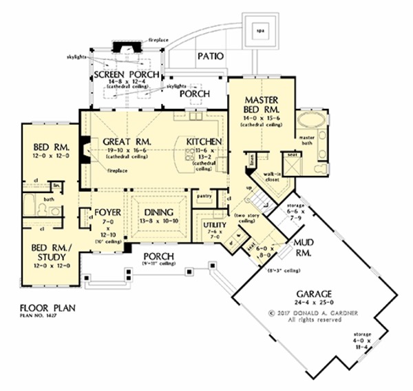 House Design - Craftsman Floor Plan - Main Floor Plan #929-1040