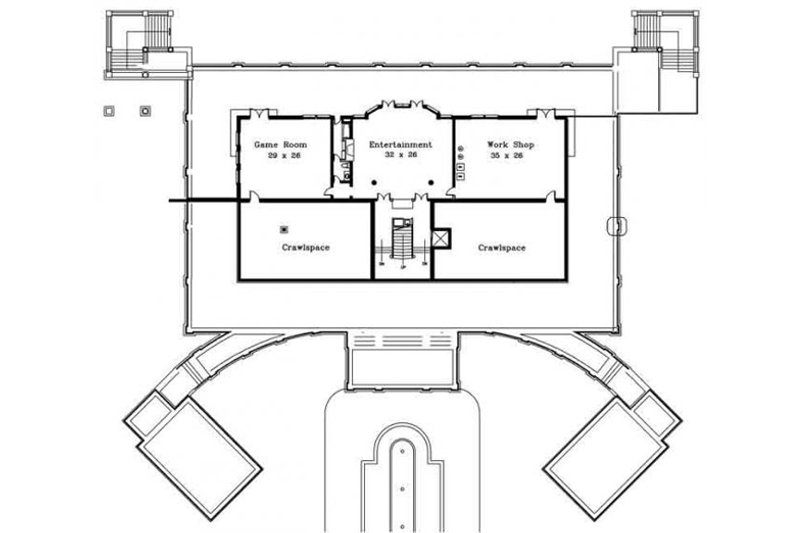 Home Plan - Floor Plan - Lower Floor for Classical House Plan #119-124 - 5 bed, 4 bath