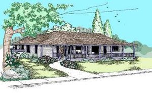 Ranch Exterior - Front Elevation Plan #60-490