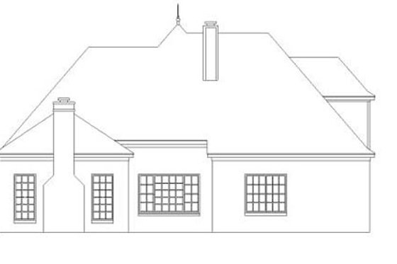 Exterior - Rear Elevation for European House Plan #424-146 - 4 bed, 3 bath
