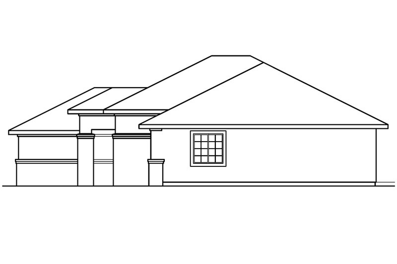 Home Plan - Exterior - Other Elevation 1 for Mediterranean House Plan #124-502 - 3 bed, 2 bath