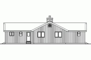 Exterior - Rear Elevation for Cabin House Plan #47-871 - 3 bed, 2 bath