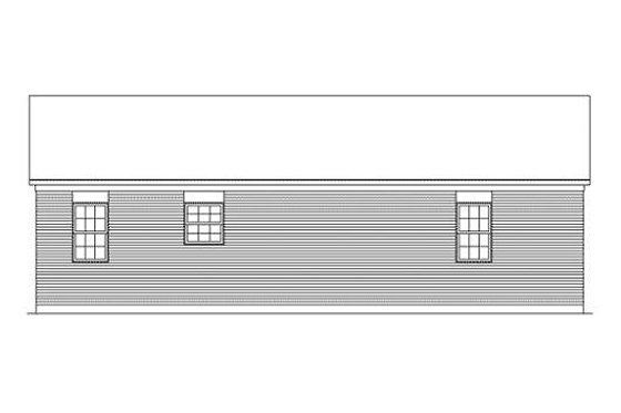 Exterior - Rear Elevation for Traditional House Plan #57-525 - 3 bed, 1 bath