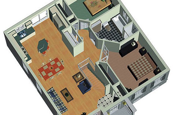Photo for Traditional House Plan #25-182 - 2 bed, 1 bath
