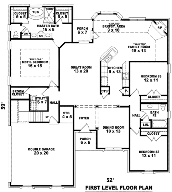 European Floor Plan - Main Floor Plan #81-1062