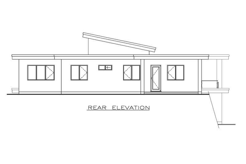 Home Plan - Exterior - Rear Elevation for Contemporary House Plan #1100-144 - 4 bed, 3 bath