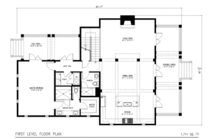 Floor Plan - Main Floor for Beach House Plan #443-1 - 3 bed, 4 bath
