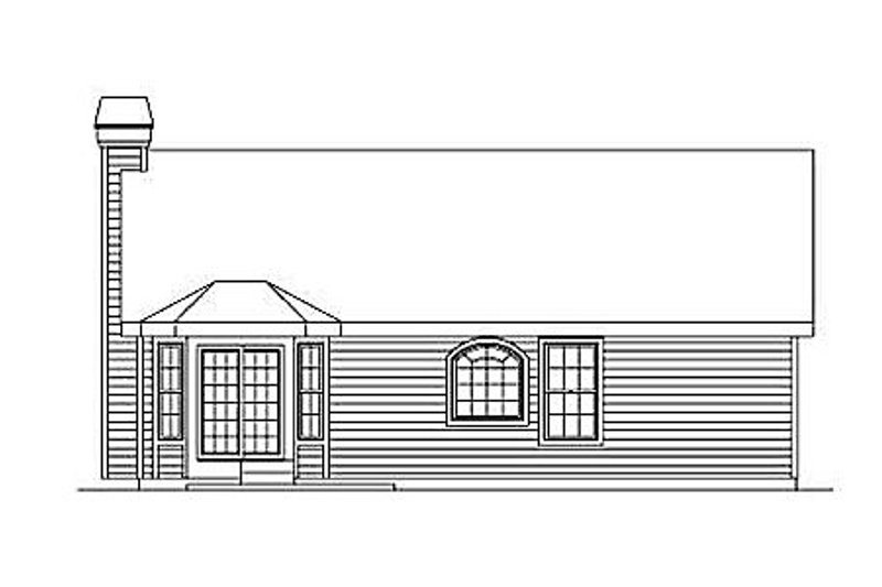 Home Plan - Exterior - Rear Elevation for European House Plan #57-181 - 3 bed, 2 bath
