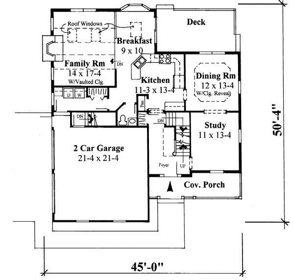 Traditional Floor Plan - Main Floor Plan #75-142