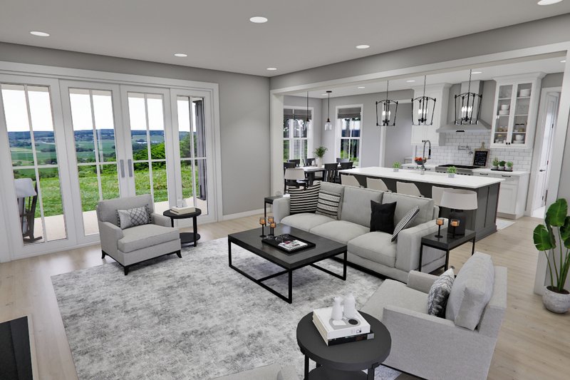 Architectural House Design - Interior - Family Room for Craftsman House Plan #51-1300 - 3 bed, 3.5 bath