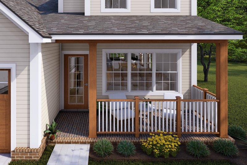 House Plan Design - Exterior - Covered Porch for Cottage House Plan #513-2248 - 4 bed, 2.5 bath