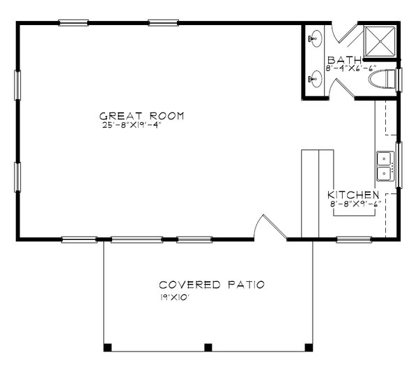 Cottage Floor Plan - Main Floor Plan #515-54