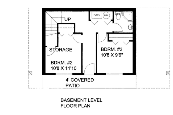 Floor Plan - Other Floor for Bungalow House Plan #117-721 - 3 bed, 2.5 bath