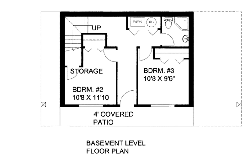 Dream House Plan - Floor Plan - Other Floor for Bungalow House Plan #117-721 - 3 bed, 2.5 bath