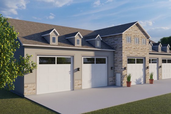 Exterior - Front Elevation 4 for Barndominium House Plan #1060-83 - 3 bed, 3 bath