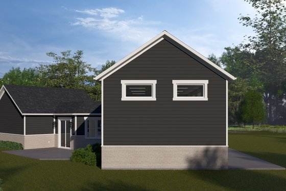 Exterior - Rear Elevation 2 for Traditional House Plan #1060-353, 0 bath
