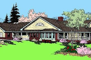 Ranch Exterior - Front Elevation Plan #60-604