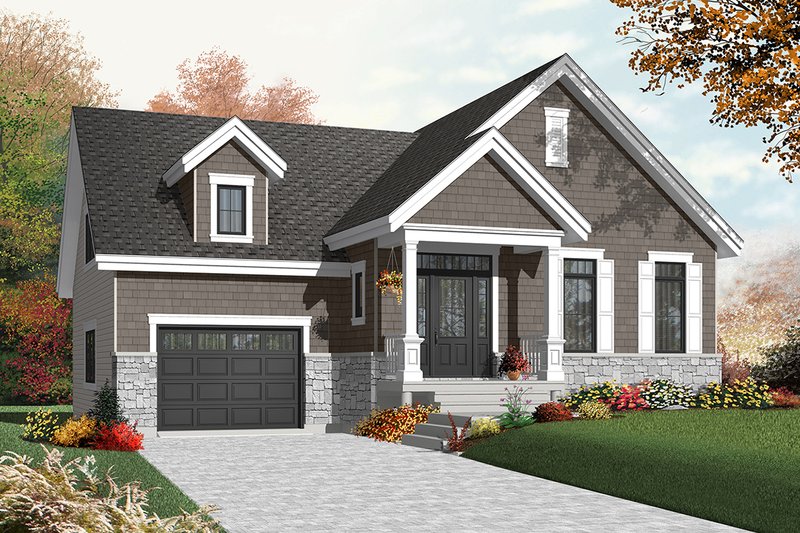 Architectural House Design - Exterior - Front Elevation 3 for Ranch House Plan #23-2434 - 2 bed, 1 bath