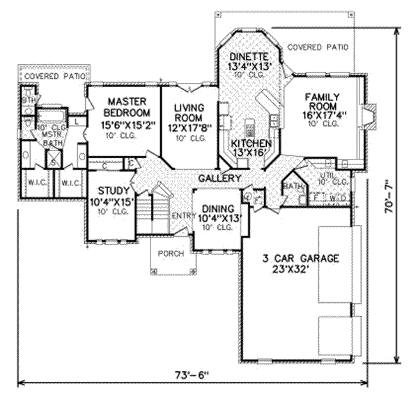 Traditional Floor Plan - Main Floor Plan #65-269