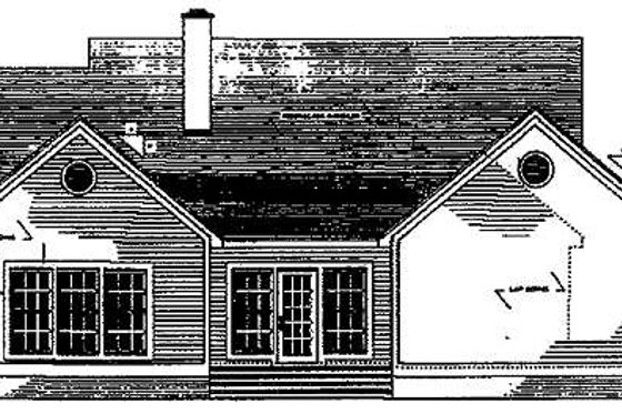 Exterior - Rear Elevation for Country House Plan #406-266 - 3 bed, 2 bath