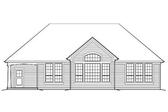 Exterior - Rear Elevation for Craftsman House Plan #48-410 - 2 bed, 2 bath