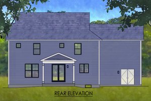 Exterior - Rear Elevation for Traditional House Plan #1010-243 - 3 bed, 2.5 bath