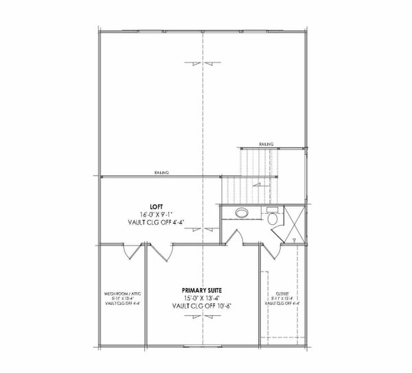 Dream House Plan - Floor Plan - Upper Floor for Farmhouse House Plan #1096-199 - 3 bed, 2 bath
