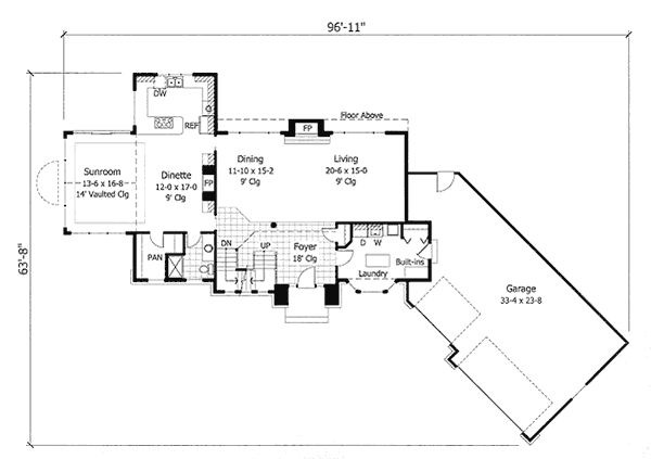 European Floor Plan - Main Floor Plan #51-147