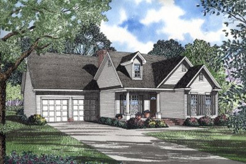 Architectural House Design - Traditional Exterior - Front Elevation Plan #17-1004
