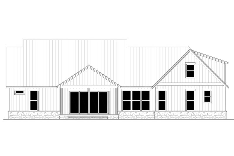 House Blueprint - Exterior - Rear Elevation 1 for Farmhouse House Plan #430-300 - 4 bed, 3.5 bath