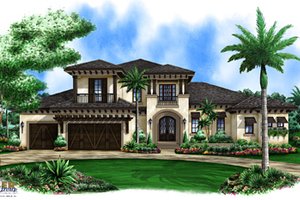 Home Plan - Beach Exterior - Front Elevation Plan #27-520