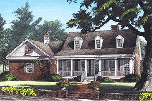 Country Exterior - Front Elevation Plan #137-198