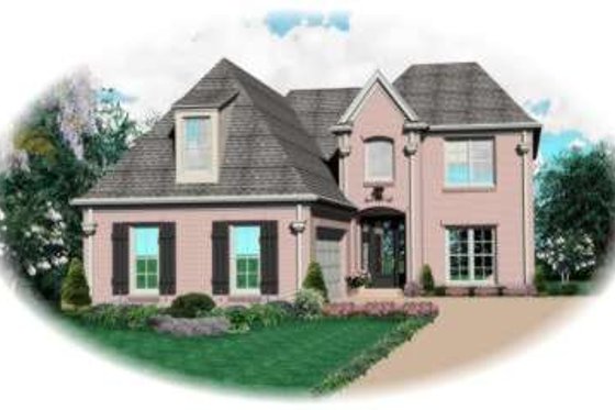 Exterior - Front Elevation for European House Plan #81-863 - 3 bed, 2.5 bath