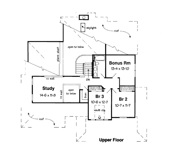 Floor Plan - Upper Floor Plan #312-600